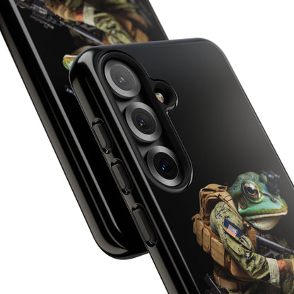 Tough Cases: Military Frog Phone Case, Phone Accessory, Unique Gift for Gamers, Animal Lovers, Stylish Protection