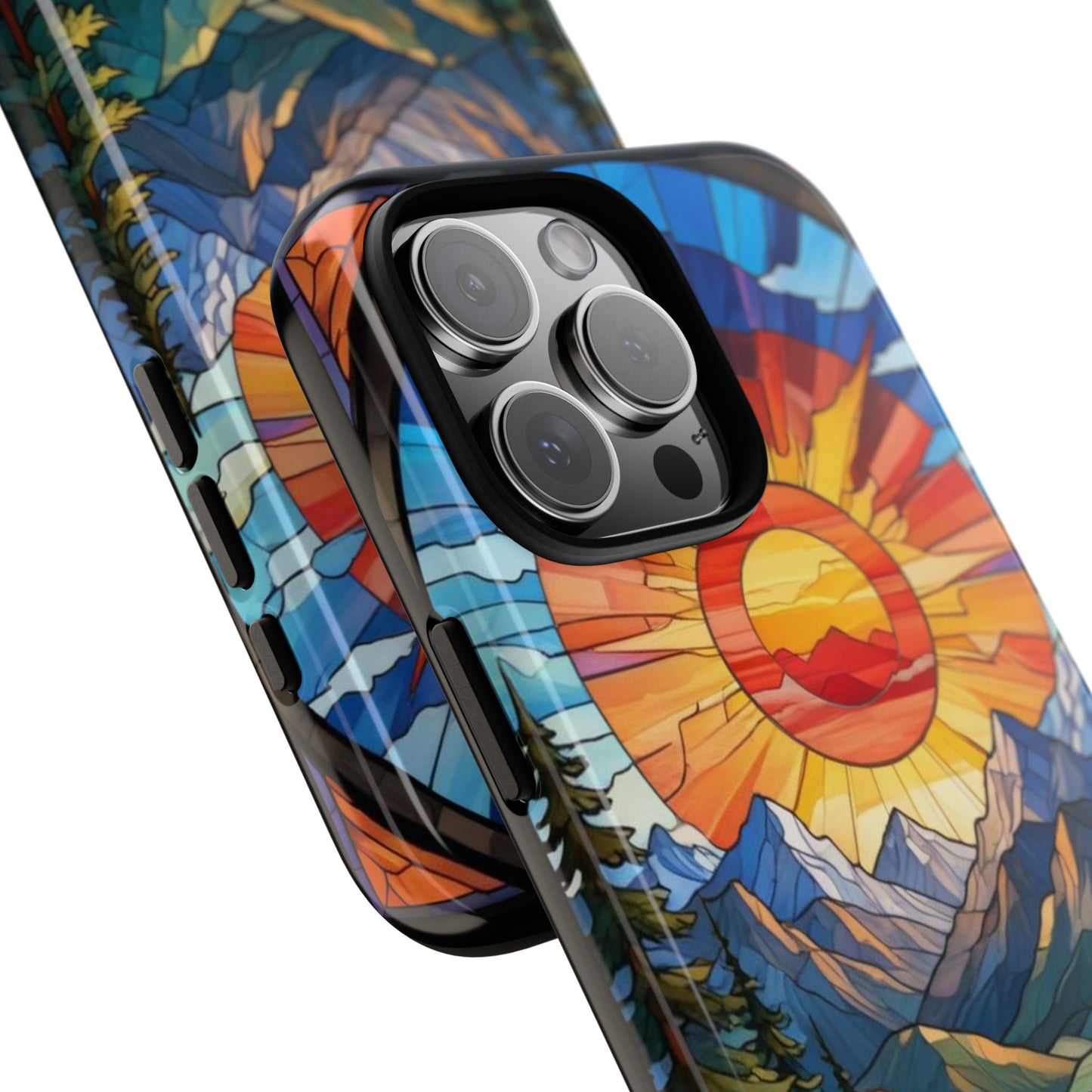 Colorful Mountain Phone Case - Tough Cases, Nature Aesthetic, Gift for Outdoor Lovers, Unique Phone Accessories, Vibrant Art Phone Cover