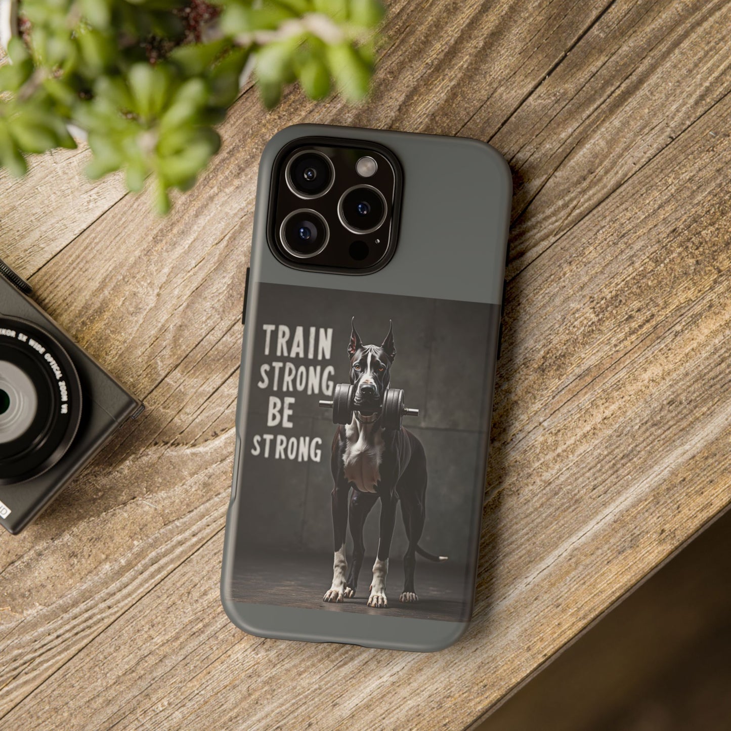 Dog-Themed Phone Case: Motivational Strength Training Pet Lover Accessory, Gift for Dog Owners, Gym Enthusiasts, Fitness Motivation