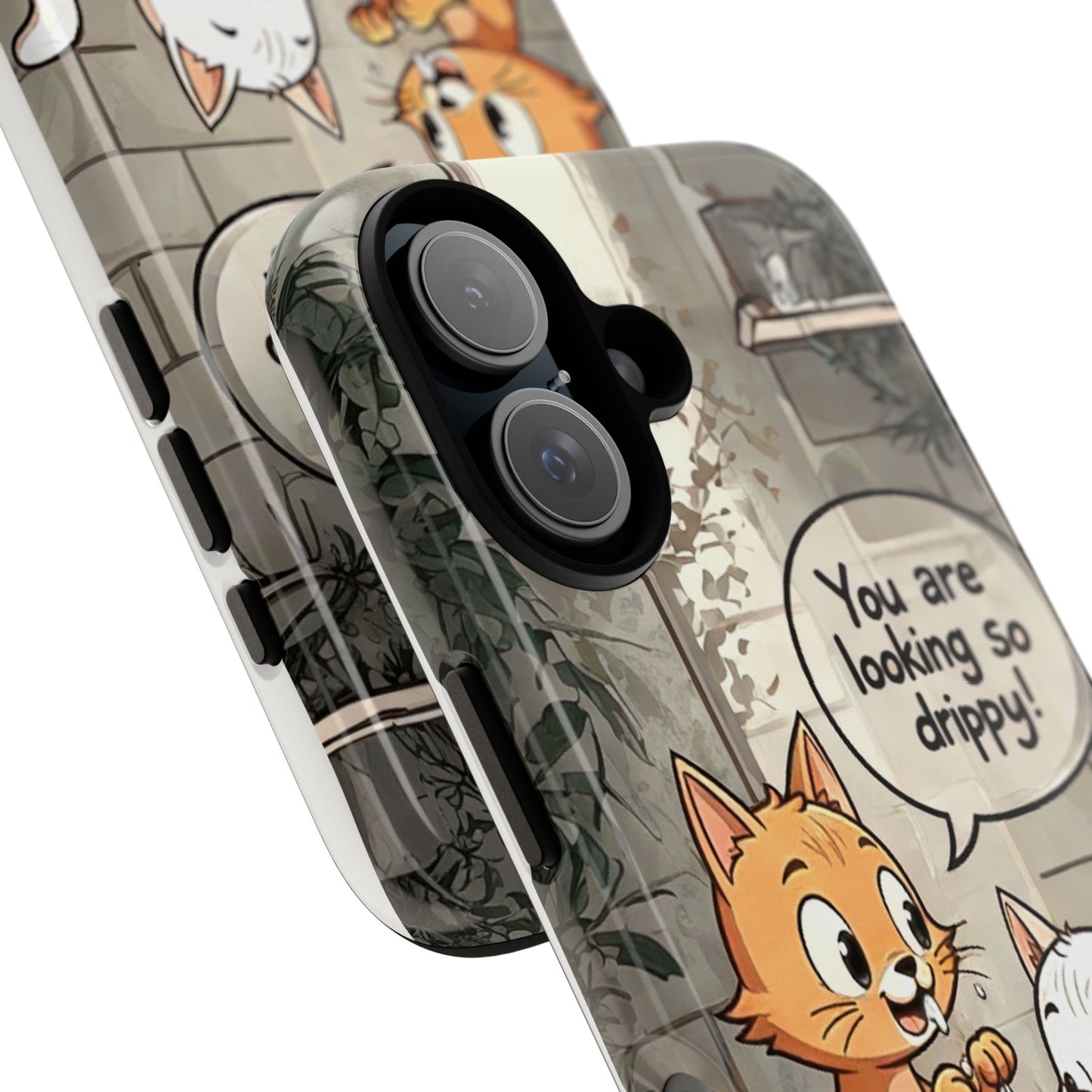 Cute Cat Phone Case - You Are Looking So Drippy, Pet Lover Gift, Animal Lover, Fun Phone Accessory, Whimsical Design