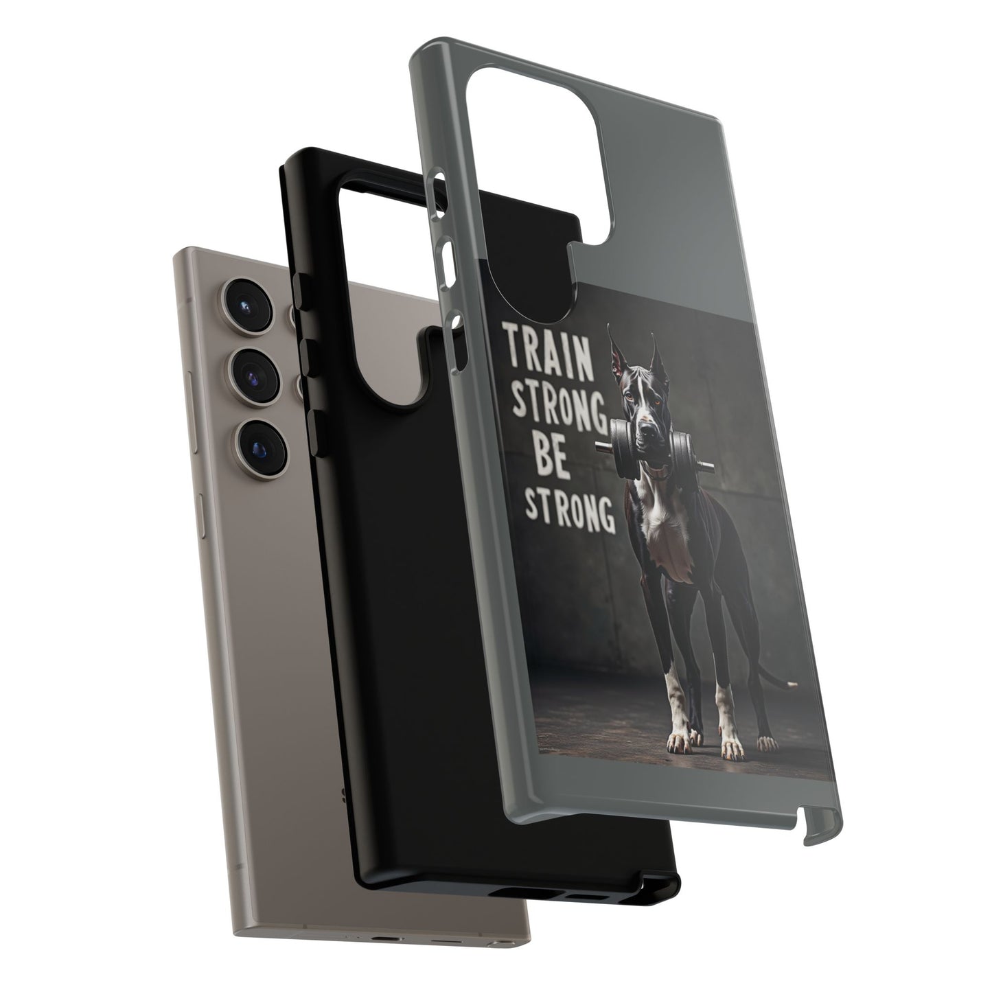 Dog-Themed Phone Case: Motivational Strength Training Pet Lover Accessory, Gift for Dog Owners, Gym Enthusiasts, Fitness Motivation