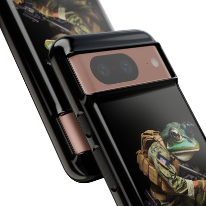 Tough Cases: Military Frog Phone Case, Phone Accessory, Unique Gift for Gamers, Animal Lovers, Stylish Protection