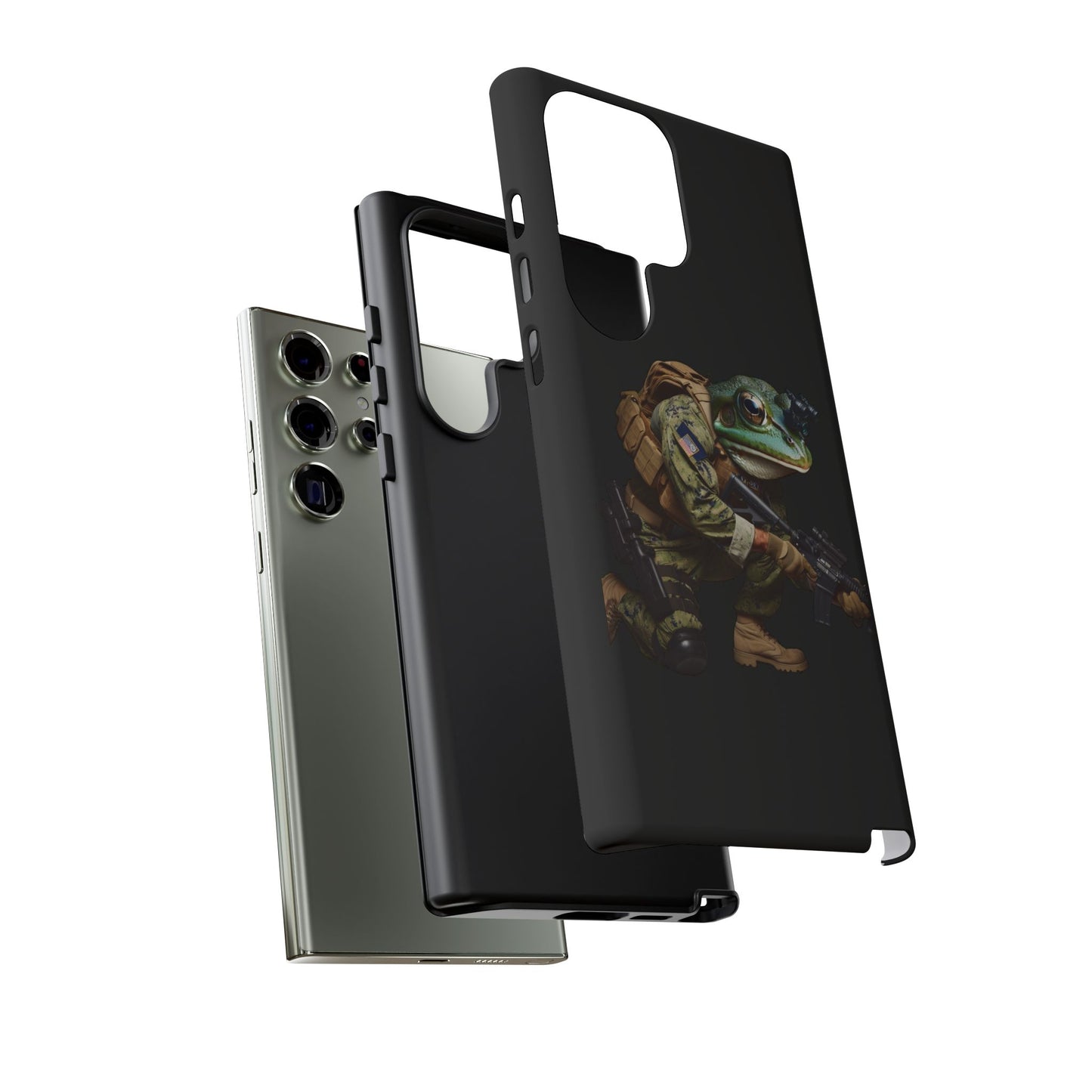 Tough Cases: Military Frog Phone Case, Phone Accessory, Unique Gift for Gamers, Animal Lovers, Stylish Protection