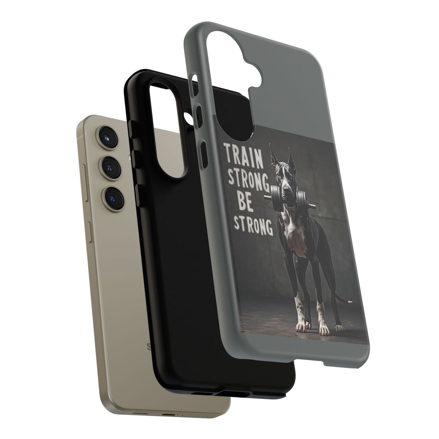 Dog-Themed Phone Case: Motivational Strength Training Pet Lover Accessory, Gift for Dog Owners, Gym Enthusiasts, Fitness Motivation