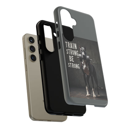 Dog-Themed Phone Case: Motivational Strength Training Pet Lover Accessory, Gift for Dog Owners, Gym Enthusiasts, Fitness Motivation