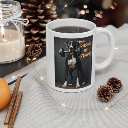 Motivational Ceramic Mug – “Be Strong” Inspirational Coffee Cup (11oz/15oz)