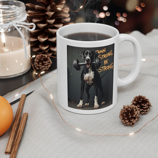 Motivational Ceramic Mug – “Be Strong” Inspirational Coffee Cup (11oz/15oz)