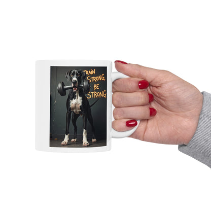 Motivational Ceramic Mug – “Be Strong” Inspirational Coffee Cup (11oz/15oz)
