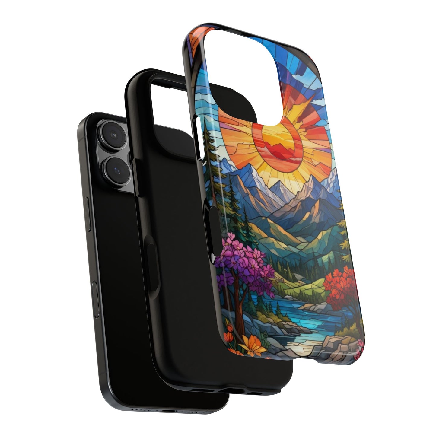 Colorful Mountain Phone Case - Tough Cases, Nature Aesthetic, Gift for Outdoor Lovers, Unique Phone Accessories, Vibrant Art Phone Cover