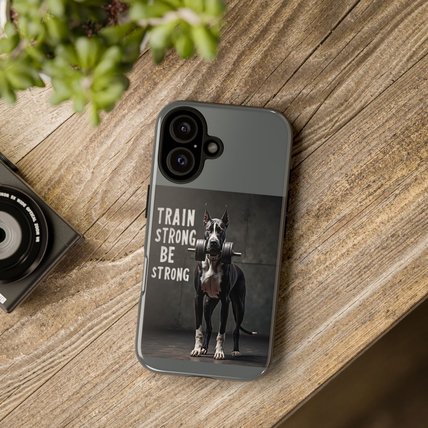Dog-Themed Phone Case: Motivational Strength Training Pet Lover Accessory, Gift for Dog Owners, Gym Enthusiasts, Fitness Motivation
