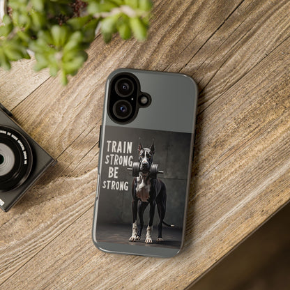 Dog-Themed Phone Case: Motivational Strength Training Pet Lover Accessory, Gift for Dog Owners, Gym Enthusiasts, Fitness Motivation