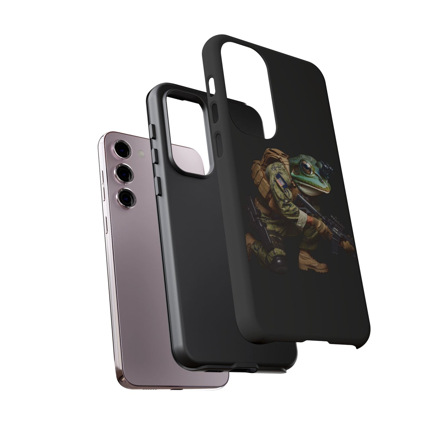 Tough Cases: Military Frog Phone Case, Phone Accessory, Unique Gift for Gamers, Animal Lovers, Stylish Protection