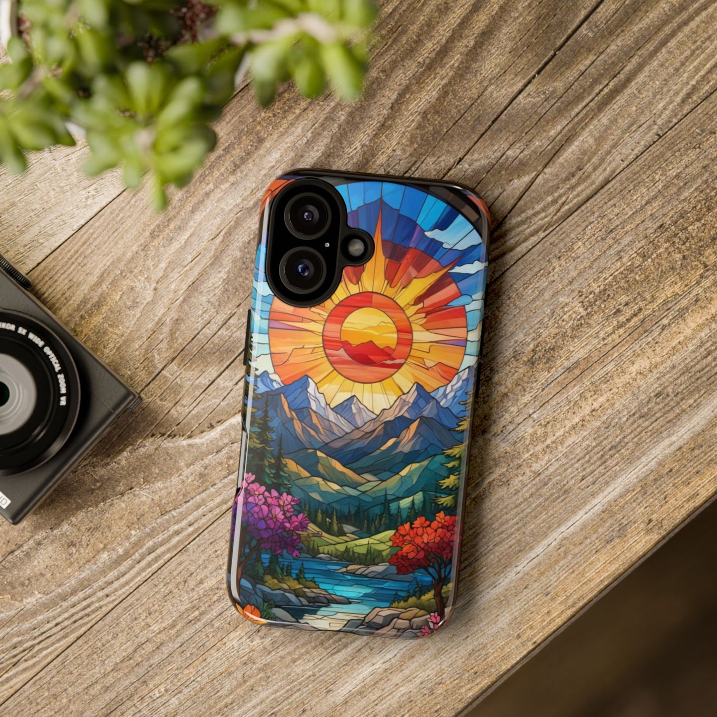 Colorful Mountain Phone Case - Tough Cases, Nature Aesthetic, Gift for Outdoor Lovers, Unique Phone Accessories, Vibrant Art Phone Cover