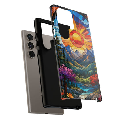 Colorful Mountain Phone Case - Tough Cases, Nature Aesthetic, Gift for Outdoor Lovers, Unique Phone Accessories, Vibrant Art Phone Cover