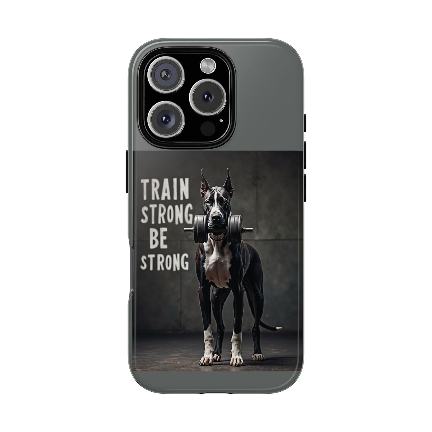 Dog-Themed Phone Case: Motivational Strength Training Pet Lover Accessory, Gift for Dog Owners, Gym Enthusiasts, Fitness Motivation