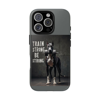 Dog-Themed Phone Case: Motivational Strength Training Pet Lover Accessory, Gift for Dog Owners, Gym Enthusiasts, Fitness Motivation