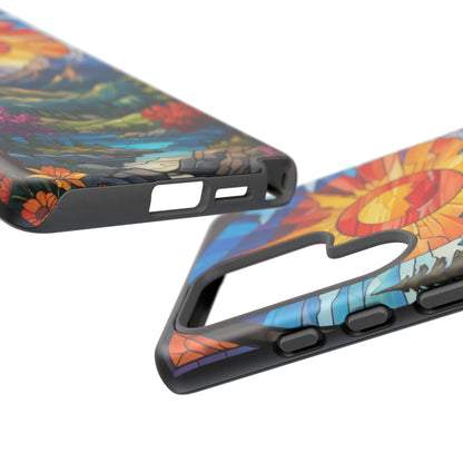 Colorful Mountain Phone Case - Tough Cases, Nature Aesthetic, Gift for Outdoor Lovers, Unique Phone Accessories, Vibrant Art Phone Cover