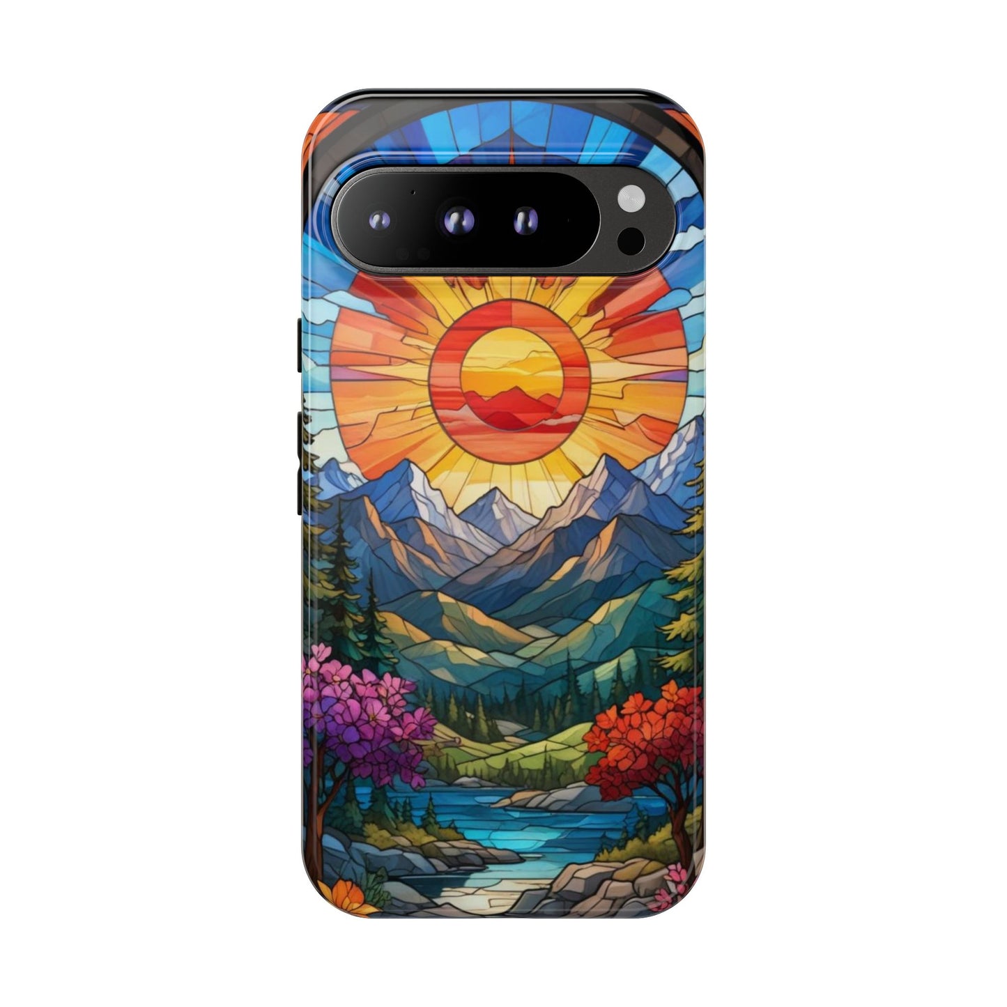 Colorful Mountain Phone Case - Tough Cases, Nature Aesthetic, Gift for Outdoor Lovers, Unique Phone Accessories, Vibrant Art Phone Cover