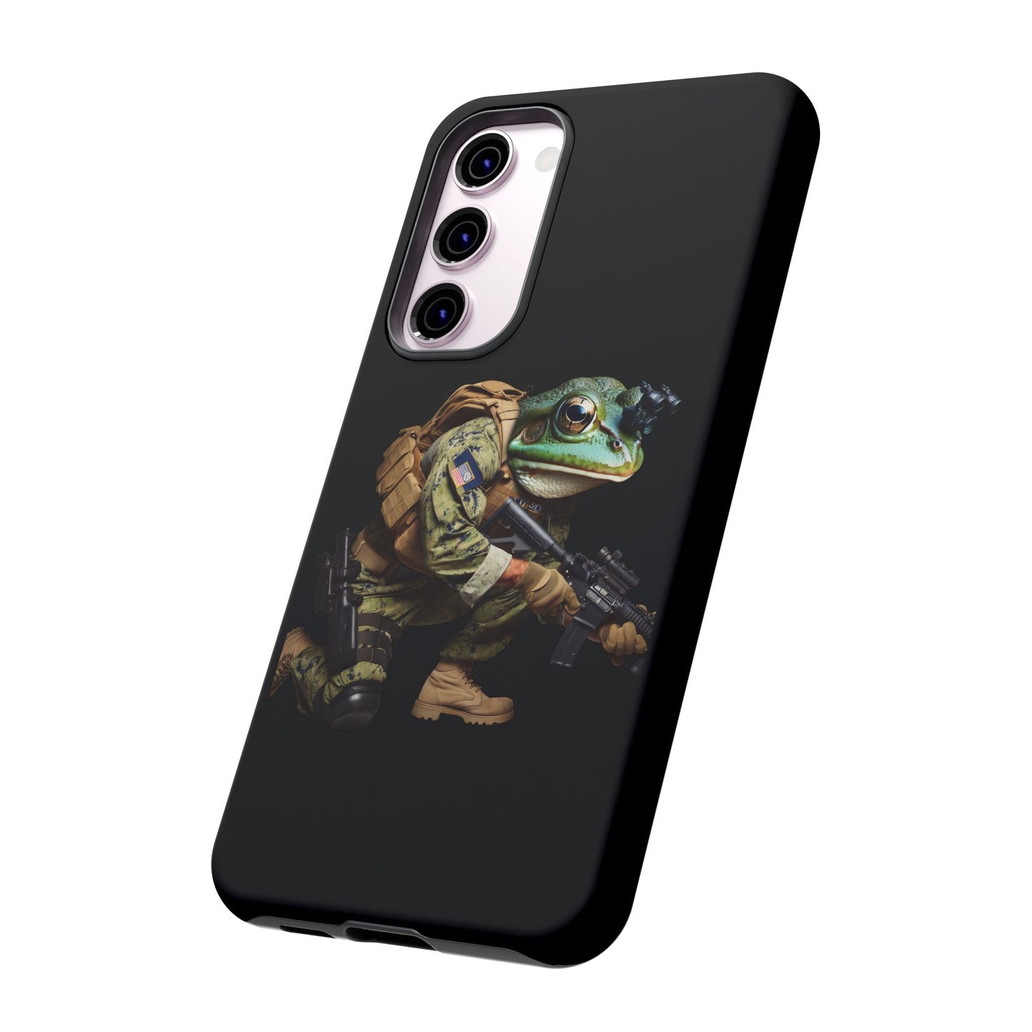 Tough Cases: Military Frog Phone Case, Phone Accessory, Unique Gift for Gamers, Animal Lovers, Stylish Protection