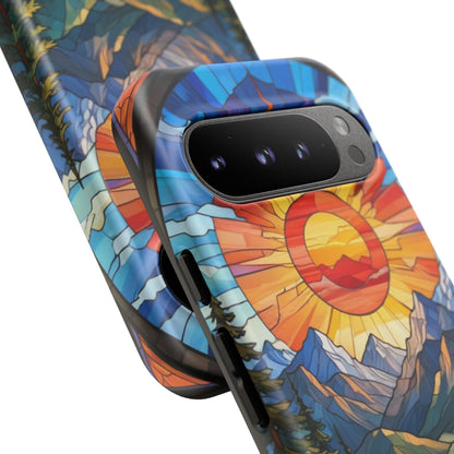 Colorful Mountain Phone Case - Tough Cases, Nature Aesthetic, Gift for Outdoor Lovers, Unique Phone Accessories, Vibrant Art Phone Cover