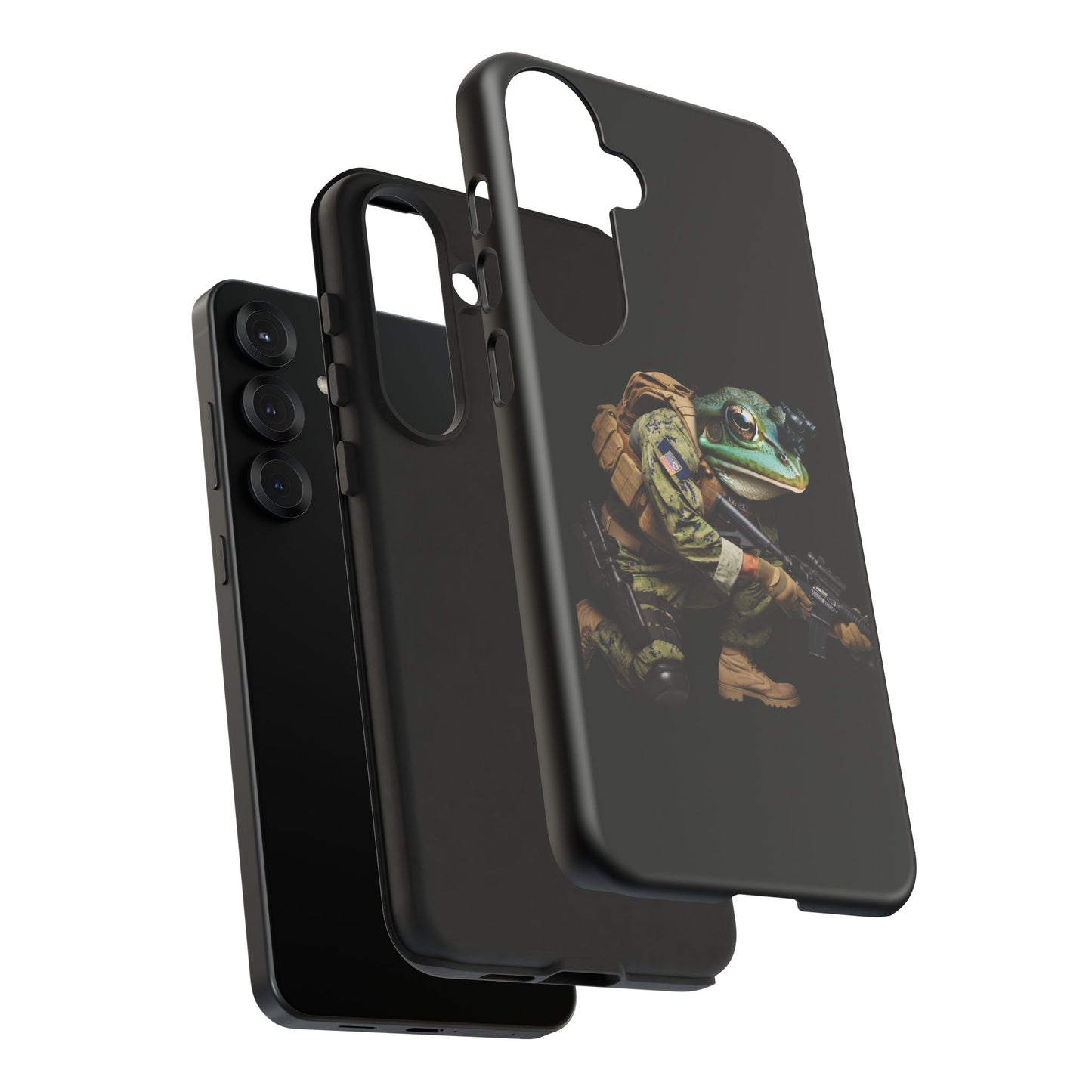 Tough Cases: Military Frog Phone Case, Phone Accessory, Unique Gift for Gamers, Animal Lovers, Stylish Protection